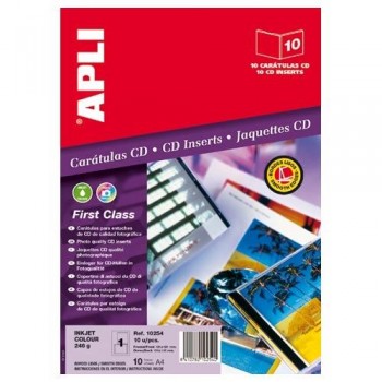 CARATULAS CD INJET/LASER FRONTAL/DORSO 10 UDS