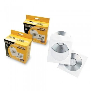 SOBRES CD BLANCOS PAQUETE DE 100