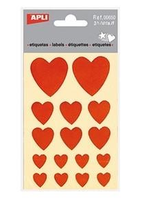 PEGATINAS CORAZONES ROJOS