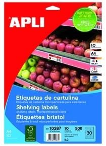 ETIQUETAS ESTANTERIA   200 GRS 30 UDS