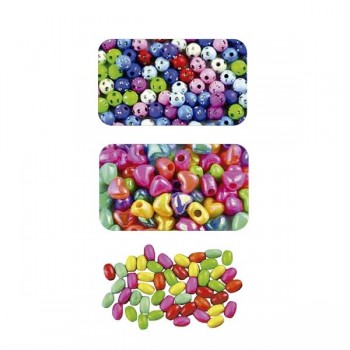 ABALORIOS DE PLÁSTICO REDONDOS BOLSA 30G FIXO KIDS