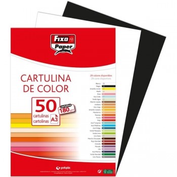 CARTULINA PREMIUM 180 GRS A-3 COLORES SURTIDOS
