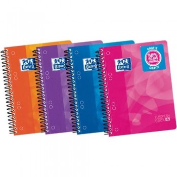 EUROPEANBOOK 4T PLASTICO  120 H 5X5 VARIOS TAMAÑOS