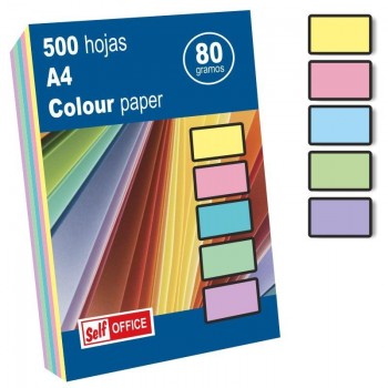 PAPEL A-4 COLORES SURTIDOS 500H 80 GRS APLI