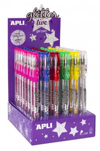BOLIGRAFO GEL PURPURINA COLORES
