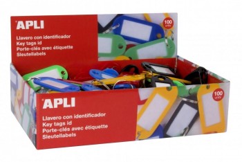 LLAVERO PORTAETIQ.PLASTICO COLORES