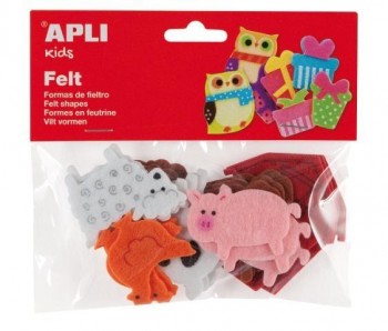 FIGURAS FIELTRO ANIMALES 18 U