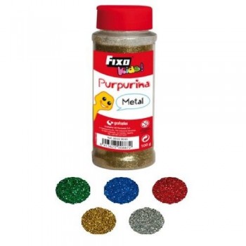 PURPURINA 100 GRS METAL COLORES VARIOS FIXO KIDS