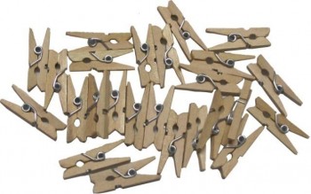 PACK 30 PINZAS DE MADERA PEQUEÑAS