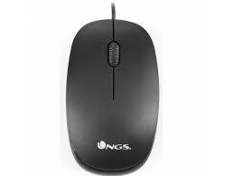 RATON CON CABLE NGS FLAME OPTICO NEGRO