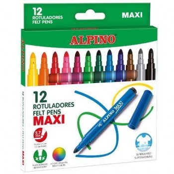 ROTULADORES ALPINO MAXI 12 UDS