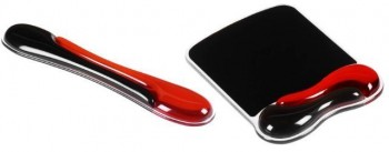 REPOSAMUÑECAS KENSINGTON DUO GEL TECLADO O RATON NEGRO/ROJO
