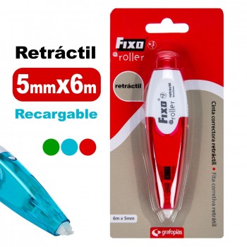 CINTA CORRECTORA 5MMX6M RETRACTIL FIXO GRAFOPLAS