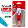 CINTA CORRECTORA 5MMX6M RETRACTIL FIXO GRAFOPLAS