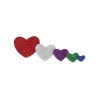 PACK  59 FIGURAS CORAZONES GOMA EVA  ADHESIVA CON PURPURINA