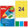 ETIQUETAS APLI  70X37 AMARILLO 20H