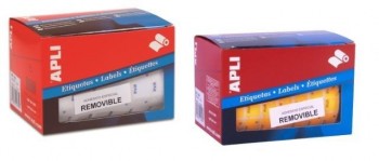 ETIQUETAS EN ROLLO PVP REMOVIBLES BLANCAS 16X22