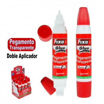 PEGAMENTO TRANSPARENTE FIXO 35 GRS DOBLE APLICADOR