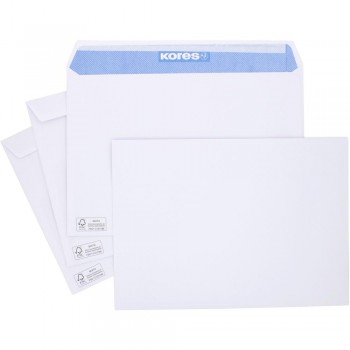 SOBRE BLANCO 260X360 100 G SOLAPA RECTA CIERRE TIRA SILICONA