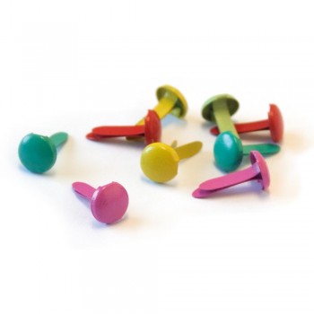 PACK 50 BRADS CIRCULOS 10 MM COLORES