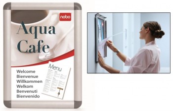 PORTA PÓSTERS CON MARCO A PRESIÓN PREMIUM PLUS NOBO