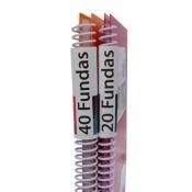 CARPETA DE 20 O 40 FUNDAS ESPIRAL 360º VITAL COLOR