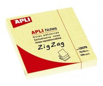 NOTAS ADHESIVAS ZIG-ZAG APLI