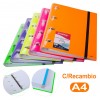 CARPETA 4 ANILLAS A4 35 MM CARTON FORRADO C/REC KATHAY SURTIDO
