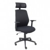 SILLA PAROLIS RESPALDO MALLA NEGRO CON CABECEROY ASIENTO ARAN NEGR