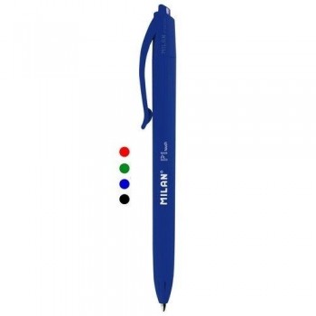 BOLIGRAFO MILAN P1 RUBBER AZUL