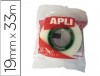 ROLLO CINTA ADHESIVA 19X33 INVISIBLE  APLI
