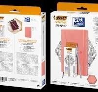 BLOC NOTAS OXFORD + BIC CRISTAL RENEW PLATA+ 2 RECAMBIOS