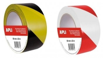CINTA ADHESIVA SEÑALIZ.PREMIUM BLANCO/ROJO 50 MM X 33 M
