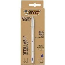 BOLIGRAFO BIC CRISTAL RE NEW AZUL +2 RECARGAS
