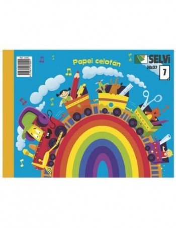 BLOC CELOFAN TRABAJOS MANUALES COLORES 10 HOJAS