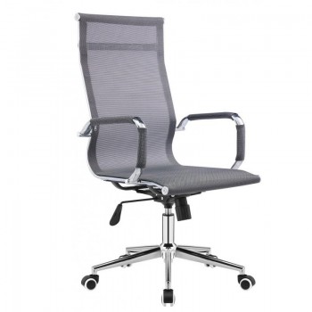 SILLON PRAGA MALLA BLANCO-NEGRO-GRIS