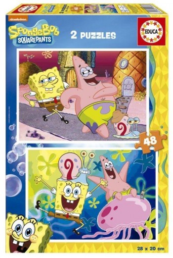 PUZZLE BOB ESPONJA 2X48 PZ
