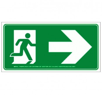 CARTELES DE SEÑALIZACION PARA EVACUACION PVC 0,7 MM CLASE B 210X300 MM