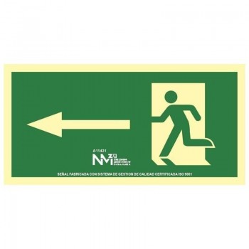 CARTELES DE SEÑALIZACION PARA EVACUACION PVC 0,7 MM CLASE B 210X300 MM