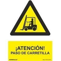 CARTELES DE SEÑALIZACION ATENCION PELIGRO PVC 0,7 MM CLASE B 210X300 MM