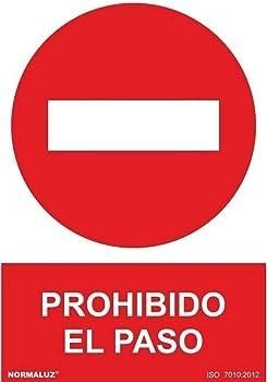 CARTELES DE SEÑALIZACION PROHIBIDO PVC 0,7 MM CLASE B 210X300 MM