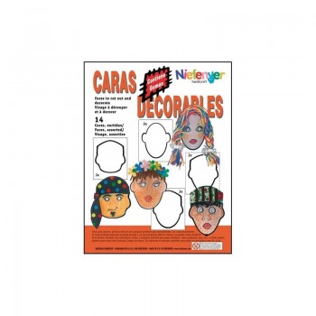CARAS DECORABLES BOLSA 14 UDS