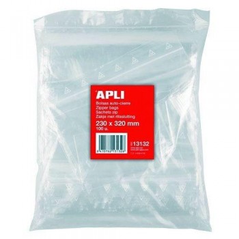 PAQUETE 100 BOLSAS PP MINIGRIP O AUTOCIERRE