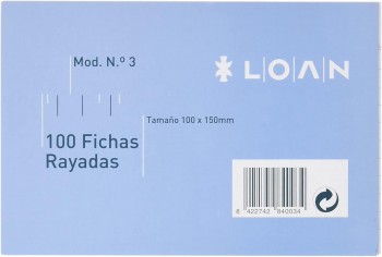 FICHAS CARTON 100 UDS